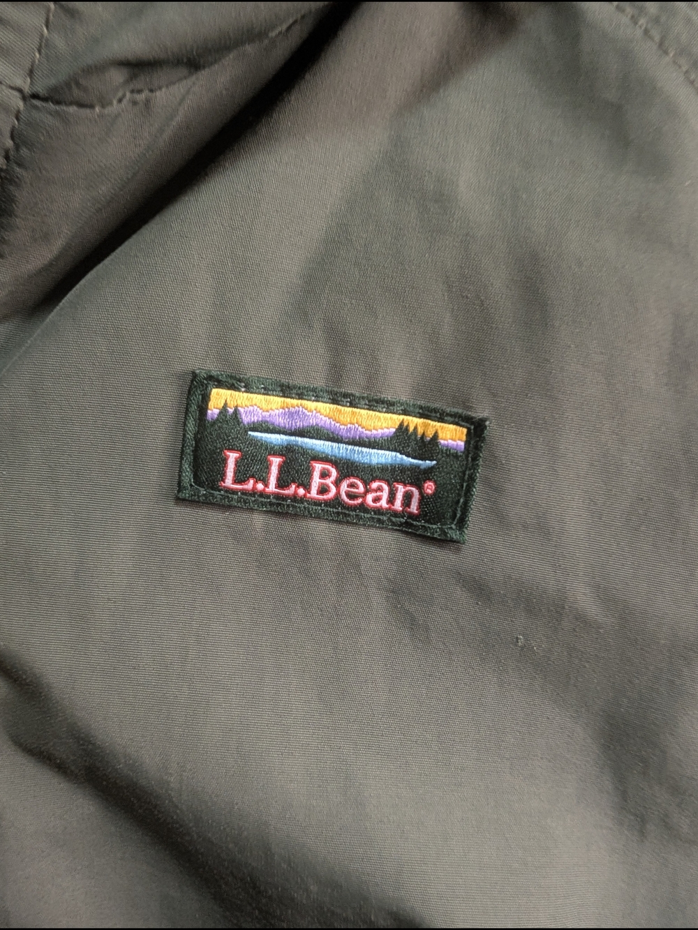 L.L. Bean Youth Hooded Bomber Jacket Forest Green Size 8 Excellent Condition - Picture 10 of 10